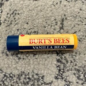 Burt's Bees Vanilla Bean Lip Balm in Yellow and Blue